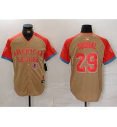 Men American League 29 Tarik Skubal Cream 2024 All Star Limited Stitched Baseball Jersey 5