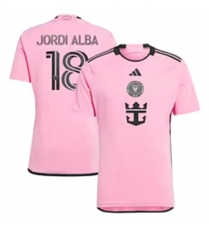 Men Inter Miami CF Jordi Alba 2024 25 Home Replica Pink