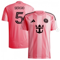 Men's Inter Miami CF Sergio Busquets adidas Light Pink 2025 Euforia Replica Player Jersey