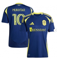 Mens Nashville SC Hany Mukhtar adidas Navy 2025 The Heart of Nashville Kit Replica Player Jersey