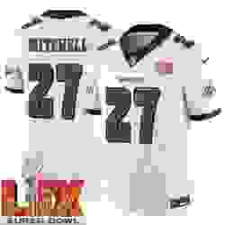 Men Philadelphia Eagles Quinyon Mitchell #27 White 2024 2025 Super Bowl LIX F U S E Stitched NFL Jersey