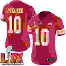 Women Kansas City Chiefs Isiah Pacheco #10 Red 2024 2025 Super Bowl LIX F U S E Stitched Jersey