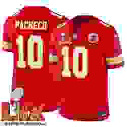 Youth Kansas City Chiefs Isiah Pacheco #10 Red 2024 2025 Super Bowl LIX F U S E Stitched Jersey