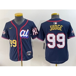 Youth American League 99 Aaron Judge Navy 2025 All Star Edition Limited Stitched Baseball Jersey