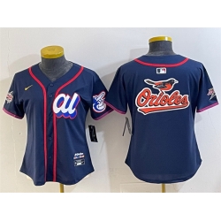 Youth American League Baltimore Orioles Team Big Logo Navy 2025 All Star Edition Limited Stitched Baseball Jersey