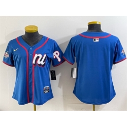 Youth National League Philadelphia Phillies Blank Blue 2025 All Star Edition Limited Stitched Baseball Jersey