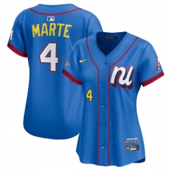 Women National League 4 Ketel Marte Blue 2025 All Star Edition Limited Player Jersey Stitched Baseball Jersey 
