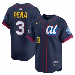Men American League 3 Jeremy Pena Navy 2025 All Star Edition Limited Stitched Baseball Jersey