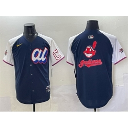 Men American League Cleveland Guardians Team Big Logo Navy Alternate 2025 All Star Edition Limited Stitched Baseball Jersey