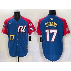 Men National League 17 Shohei Ohtani Blue Red Alternate 2025 All Star With Patch Edition