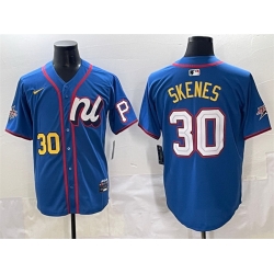 Men National League 30 Paul Skenes Blue 2025 All Star Edition Limited Stitched Baseball Jersey