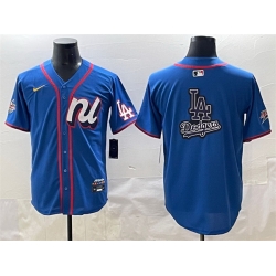 Men National League Los Angeles Dodgers Team Big Logo Blue 2025 All Star Edition Limited Stitched Baseball Jersey 004