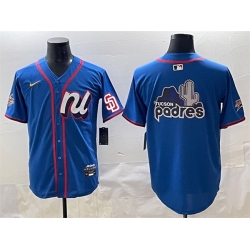 Men National League San Diego Padres Team Big Logo Blue 2025 All Star Edition Limited Stitched Baseball Jersey 002