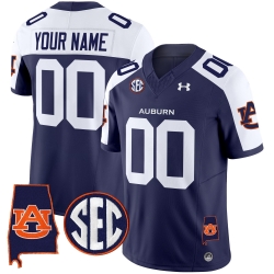 Men Women Youth Auburn Tigers 2024 Alabama Patch Vapor Limited Custom Jersey All Stitched Navy Alternate