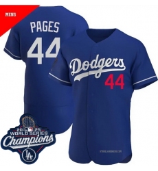 Men Los Angeles Dodgers 44 Andy Pages Cool Base 2025 World Champions Stitched Baseball Jersey Blue