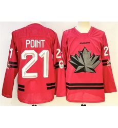 Men Canada Hockey 21 Brayden Point Red Stitched Jersey