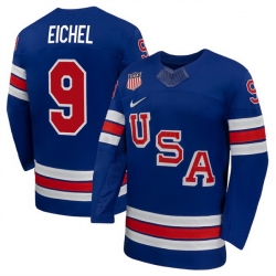 Men USA 9 Jack Eichel Royal 2026 Stitched Jersey
