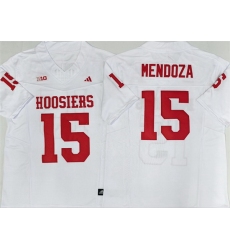 Men Indiana Hoosiers 15 Fernando Mendoza White Stitched Basketball Jersey