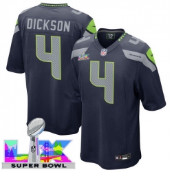 Men Women Youth Seattle Seahawks #4 Michael Dickson 2025 2026 Super Bowl LX F U S E Stitched NFL Jersey Blue