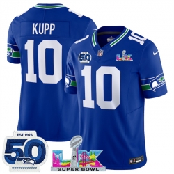 Women Seattle Seahawks 12 Fan Navy 2025 F U S E  Super Bowl LX Patch And 50th Season  26 USA 250 27 Patch Vapor Limited Football Stitched Jersey 