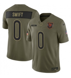 Men Chicago Bears 0 D 27Andre Swift Olive 2025 F U S E  Salute to Service Limited Stitched Football Jersey Men Chicago Bears 0 D 27Andre Swift Olive 2025 F U S E  Salute to Service Limited Stitched Football Jersey