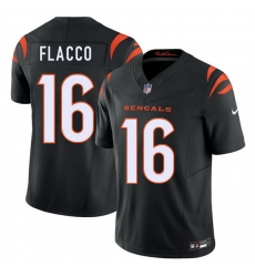 Men Cincinnati Bengals 16 Joe Flacco Black 2025 F U S E  Vapor Untouchable Limited Stitched Football Jersey Men Cincinnati Bengals 16 Joe Flacco Black 2025 F U S E  Vapor Untouchable Limited Stitched Football Jersey
