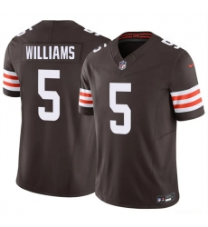 Men Cleveland Browns  5 Quincy Williams Brown 2026 F U S E  Vapor Limited Stitched Football Jersey