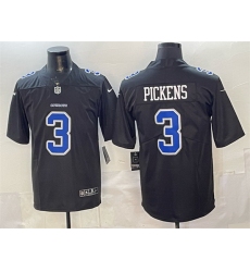 Men Dallas Cowboys 3 George pickens Black Fashion Vapor Untouchable Limited Stitched Football Jersey