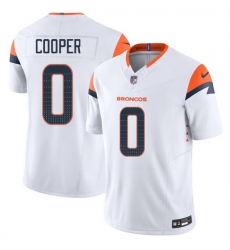 Men Denver Broncos 0 Jonathon Cooper White 2025 F U S E  Vapor Limited Stitched Football Jersey Men Denver Broncos 0 Jonathon Cooper White 2025 F U S E  Vapor Limited Stitched Football Jersey