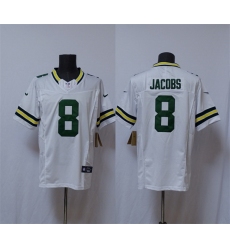 Men Green Bay Packers 8 Josh Jacobs White Vapor 2025 F U S E  Limited Stitched Football Jersey Men Green Bay Packers 8 Josh Jacobs White Vapor 2025 F U S E  Limited Stitched Football Jersey