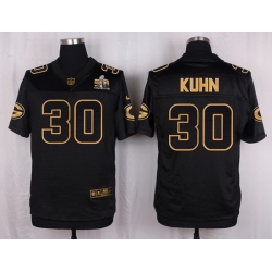 Nike Packers #30 John Kuhn Black Mens Stitched NFL Elite Pro Line Gold Collection Jersey