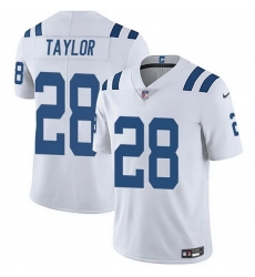 Men Indianapolis Colts 28 Jonathan Taylor White Vapor Limited Stitched Football Jersey Men Indianapolis Colts 28 Jonathan Taylor White Vapor Limited Stitched Football Jersey