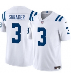 Men Indianapolis Colts 3 Spencer Shrader White 2025 F U S E  Vapor Limited Stitched Football Jersey Men Indianapolis Colts 3 Spencer Shrader White 2025 F U S E  Vapor Limited Stitched Football Jersey