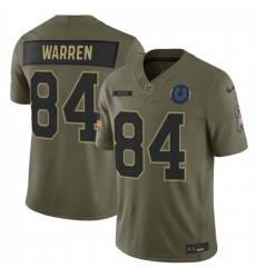 Men Indianapolis Colts 84 Tyler Warren Olive 2025 F U S E  Salute to Service Limited Stitched Football Jersey Men Indianapolis Colts 84 Tyler Warren Olive 2025 F U S E  Salute to Service Limited Stitched Football Jersey