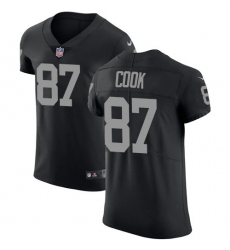 Men Nike Raiders #87 Jared Cook Black Team Color Stitched NFL Vapor Untouchable Elite Jersey