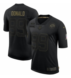 Men's Los Angeles Rams #99 Aaron Donald Black Nike 2020 Salute To Service Limited Jersey