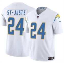Men Los Angeles Chargers 24 Benjamin St Juste White 2024 F U S E Vapor Limited Stitched Football Jersey