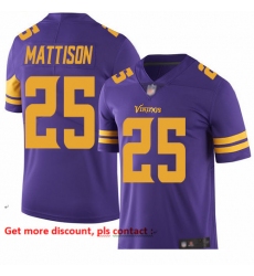 Vikings 25 Alexander Mattison Purple Men Stitched Football Limited Rush Jersey