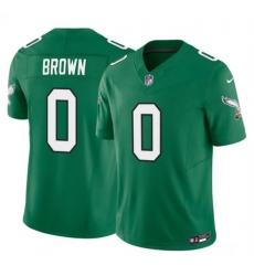 Men Philadelphia Eagles  0 Hollywood Brown Kelly Green 2026 F U S E  Throwback Vapor Untouchable Limited Stitched Football Jersey