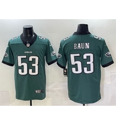 Men Philadelphia Eagles 53 Zack Baun Green New Vapor Untouchable Limited Stitched Football Jersey