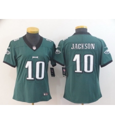Women Nike Eagles 10 DeSean Jackson Green Vapor Untouchable Limited Jersey