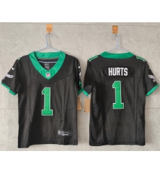 Women Philadelphia Eagles 1 Jalen Hurts Black F U S E  Throwback Vapor Untouchable Limited Stitched Football Jersey  Women Philadelphia Eagles 1 Jalen Hurts Black F U S E  Throwback Vapor Untouchable Limited Stitched Football Jersey