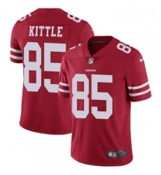 Mens Nike San Francisco 49ers 85 George Kittle Red Team Color Vapor Untouchable Limited Player NFL Jersey