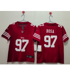 Women San Francisco 49ers 97 Nick Bosa Red F U S E Vapor Untouchable Stitched Jersey  Women San Francisco 49ers 97 Nick Bosa Red F U S E Vapor Untouchable Stitched Jersey
