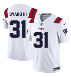 Men New England Patriots 31 Kevin Byard III White 2026 F U S E Vapor Limited Stitched Football Jersey Men New England Patriots 31 Kevin Byard III White 2026 F U S E Vapor Limited Stitched Football Jersey