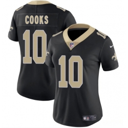 Women New Orleans Saints 10 Brandin Cooks Black 2025 Vapor Stitched Game Jersey