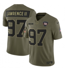 Men New York Giants 97 Dexter Lawrence II Olive 2025 F U S E  Salute to Service Limited Stitched Football Jersey Men New York Giants 97 Dexter Lawrence II Olive 2025 F U S E  Salute to Service Limited Stitched Football Jersey