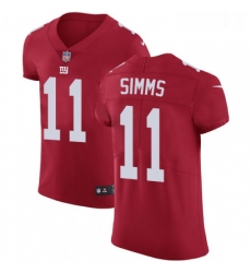 Mens Nike New York Giants 11 Phil Simms Red Alternate Vapor Untouchable Elite Player NFL Jersey