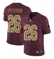Mens Nike Washington Redskins 26 Adrian Peterson Burgundy Red Gold Number Alternate 80TH Anniversary Vapor Untouchable Limited Player NFL Jersey