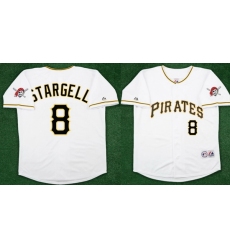 Men Pittsburgh Pirates 8 Willie Stargell White Team Patch Stitched Jersey